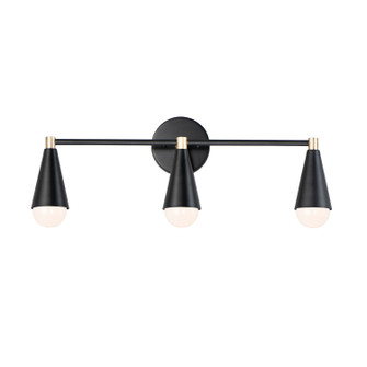 Lovell LED Bath Vanity in Black / Satin Brass (16|11263BKSBR/BUL)