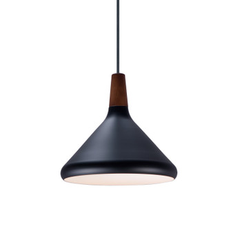 Nordic One Light Pendant in Walnut / Black (16|11350WNBK)