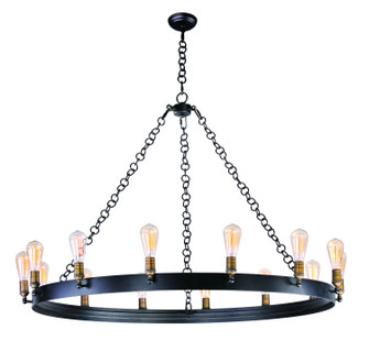 Noble 14 Light Chandelier in Black / Natural Aged Brass (16|26276BKNAB)