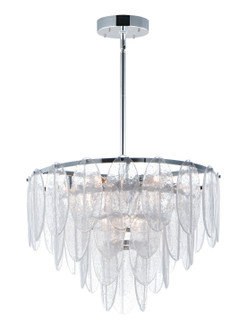 Glacier Nine Light Chandelier in White / Polished Chrome (16|30735CLWTPC)