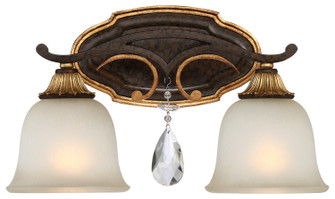 Chateau Nobles Two Light Bath in Raven Bronze With Sunburst Gold Leaf Highlights (29|N1462-652)