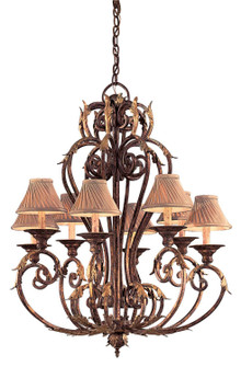 Zaragoza Eight Light Chandelier in Golden Bronze (29|N6238-355)