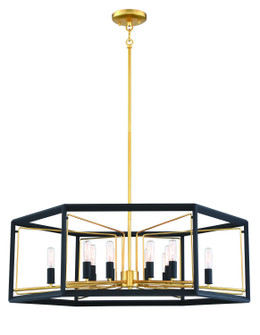 Sable Point 12 Light Pendant in Sand Black With Honey Gold (29|N7855-707)
