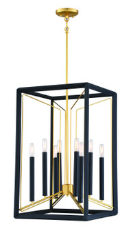 Sable Point Eight Light Pendant in Sand Black With Honey Gold (29|N7858-707)
