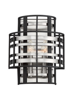 Presten Two Light Wall Sconce in Brushed Nickle With Sand Coal (29|N7982-420)