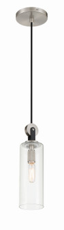 Pullman Junction One Light Mini Pendant in Coal With Brushed Nickel (7|2890-691)