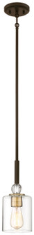 Studio 5 One Light Mini Pendant in Painted Bronze w/Natural Brushed Brass (7|3070-416)