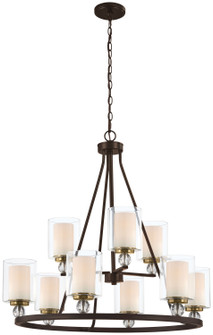 Studio 5 Nine Light Chandelier in Painted Bronze W/Natural Brush (7|3079-416)