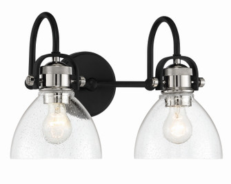 Monico Two Light Bath in Coal And Polished Nickel (7|3362-572)