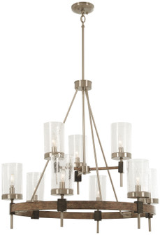 Bridlewood Nine Light Chandelier in Stone Grey w/Brushed Nickel (7|4639-106)