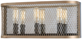 Marsden Commons Three Light Bath in Smoked Iron w/Aged Gold (7|4683-107)