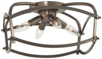 Jupiter's Canopy Four Light Flush Mount in Harvard Court Bronze (7|4779-281)