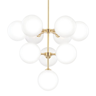 Ashleigh LED Chandelier in Aged Brass (428|H122810-AGB)