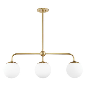 Paige Three Light Linear in Aged Brass (428|H193903-AGB)