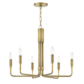 Brigitte Six Light Chandelier in Aged Brass (428|H261806-AGB)