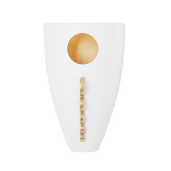 Ari One Light Wall Sconce in Gold Leaf/White (428|H378101-GL/WH)