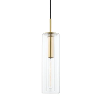 Belinda One Light Pendant in Aged Brass (428|H415701B-AGB)