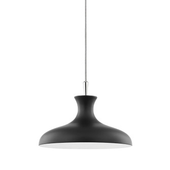 Cassidy One Light Pendant in Polished Nickel/Black (428|H421701S-PN/BK)