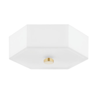 Lizzie Two Light Flush Mount in Aged Brass/Polished Nickel Combo (428|H462502-AGB/PN)