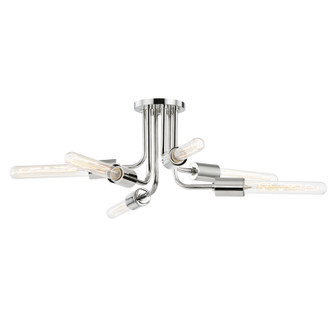 Donny Six Light Semi Flush Mount in Polished Nickel (428|H510606-PN)