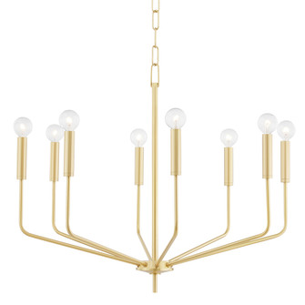 Bailey Eight Light Chandelier in Aged Brass (428|H516808-AGB)