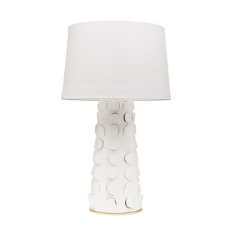 Naomi One Light Table Lamp in White Lustro/Gold Leaf Combo (428|HL335201-WH/GL)