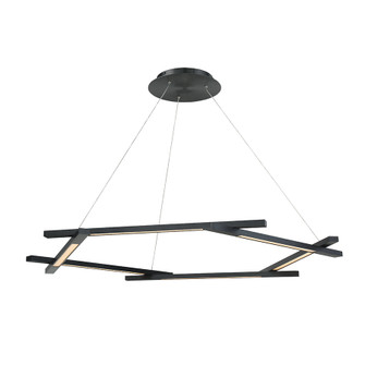 Metric LED Chandelier in Black (281|PD-43748-BK)