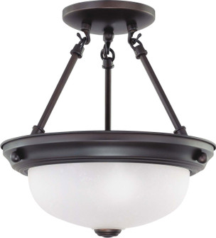 Close to Ceiling Mahogany Bronze Two Light Semi Flush Mount in Mahogany Bronze (72|60-3148)