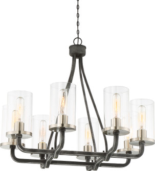 Sherwood Eight Light Chandelier in Iron Black / Brushed Nickel (72|60-6128)