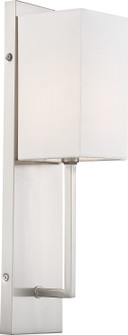 Vesey One Light Wall Sconce in Brushed Nickel / White Fabric (72|60-6691)