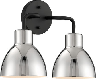 Sloan Two Light Vanity in Matte Black / Polished Nickel (72|60-6772)