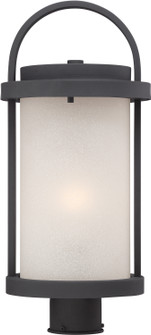 Willis LED Outdoor Post Mount in Textured Black / Antique White Glass (72|62-654)