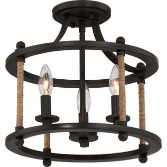 Frontier Three Light Semi-Flush Mount in Imperial Bronze (10|FTR1713IB)