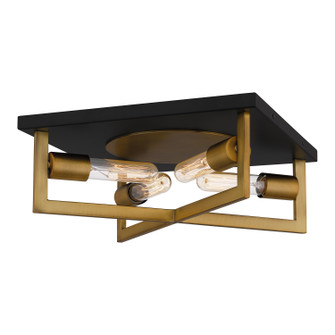 Brunson Four Light Flush Mount in Aged Brass (10|QFL5353AB)