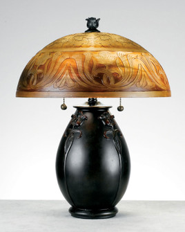 Glenhaven Two Light Table Lamp in Teco Rossa (10|QJ6781TR)