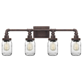 Squire Four Light Bath Fixture in Rustic Black (10|SQR8604RK)