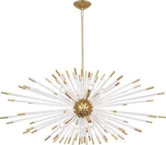 Andromeda Eight Light Chandelier in Modern Brass (165|1200)