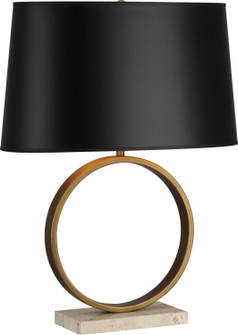 Logan One Light Table Lamp in Aged Brass w/Travertine Stone (165|2295B)