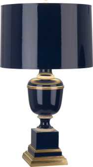 Annika One Light Table Lamp in Midnight Blue Lacquered Paint w/Natural Brass, Ivory Crackle (165|2500)