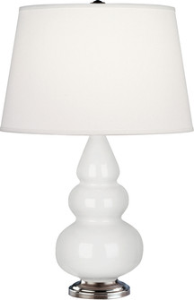 Small Triple Gourd One Light Accent Lamp in Lily Glazed Ceramic w/Antique Silver (165|281X)