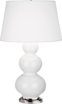 Triple Gourd One Light Table Lamp in Lily Glazed Ceramic w/Antique Silver (165|351X)