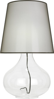 Julia One Light Table Lamp in Clear Glass Body w/Black Fabric Wrapped Cord (165|459B)