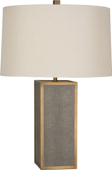 Anna One Light Table Lamp in Faux Brown Snakeskin Wrapped w/Aged Brass (165|898)
