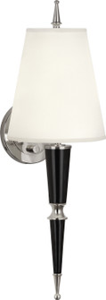 Jonathan Adler Versailles One Light Wall Sconce in Black Lacquered Paint w/Polished Nickel (165|B603X)