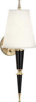 Jonathan Adler Versailles One Light Wall Sconce in Black Lacquered Paint w/Modern Brass (165|B903X)
