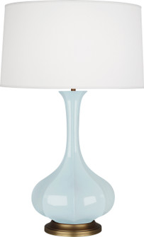 Pike One Light Table Lamp in Baby Blue Glazed Ceramic w/Aged Brass (165|BB994)