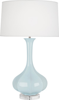 Pike One Light Table Lamp in Baby Blue Glazed Ceramic w/Lucite (165|BB996)