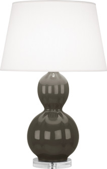 Williamsburg Randolph One Light Table Lamp in Gray Taupe Glazed Ceramic w/Lucite (165|CG997)