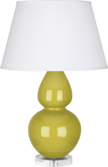 Double Gourd One Light Table Lamp in Citron Glazed Ceramic w/Lucite (165|CI23X)