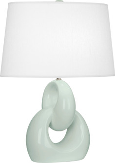 Fusion One Light Table Lamp in Celadon Glazed Ceramic w/Polished Nickel (165|CL981)